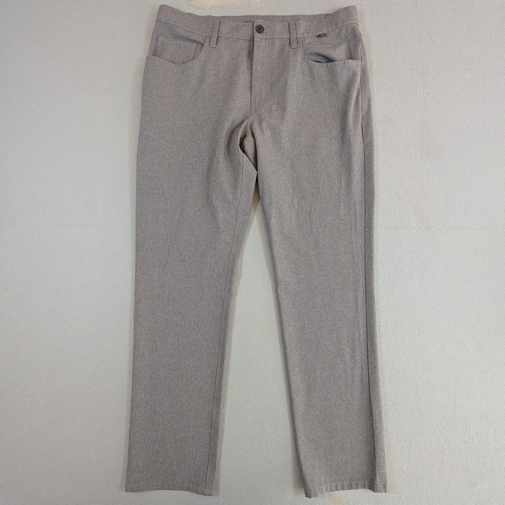 Travis Mathew Open to Close Golf Pants Mens 35 Grey Performance Stretch Chino - Picture 2 of 7